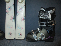 ROSSIGNOL FUN GIRL 130cm + Lyžiarky 24,5cm