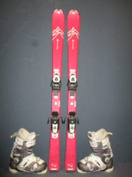 SALOMON QST LUX Jr 130cm + Lyžiarky 24,5cm 
