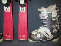 SALOMON QST LUX Jr 130cm + Lyžiarky 24,5cm 