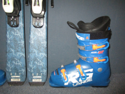 SALOMON QST MAX Jr 130cm + Lyžiarky 25,5cm  