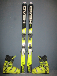 HEAD WC E.RACE TEAM 140cm + Lyžiarky 27,5cm