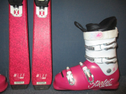 SALOMON QST LUX Jr 140cm + Lyžiarky 26,5cm