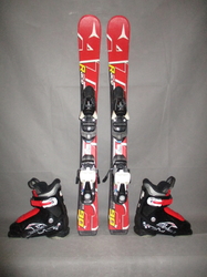 Detské lyže ATOMIC RACE 90cm + Lyžiarky 19,5cm, VÝBORNÝ STAV 