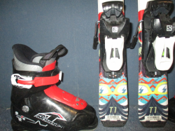 SALOMON TEAM 1 Jr 90cm + Lyžiarky 18,5cm 