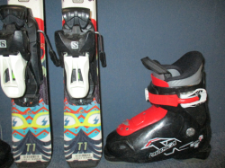 SALOMON TEAM 1 Jr 90cm + Lyžiarky 18,5cm 
