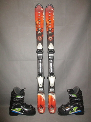 Juniorské lyže DYNASTAR LEGEND 120cm + Lyžiarky 24,5cm, SUPER STAV