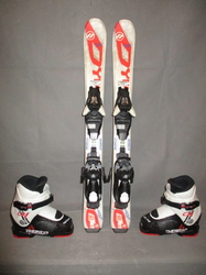 Detské lyže DYNAMIC VR 07 80cm + Lyžiarky 18,5cm, SUPER STAV