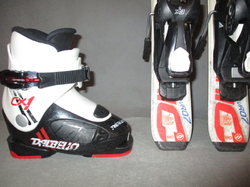 Detské lyže DYNAMIC VR 07 80cm + Lyžiarky 17,5cm, SUPER STAV