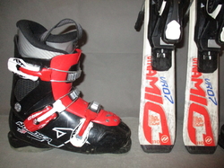 Detské lyže DYNAMIC VR 07 110cm + Lyžiarky 23,5cm, SUPER STAV