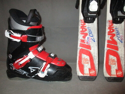 Juniorské lyže DYNAMIC VR 07 120cm + Lyžiarky 23,5cm, SUPER STAV