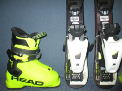 HEAD SUPERSHAPE TEAM 67cm + Lyžiarky 15,5cm 