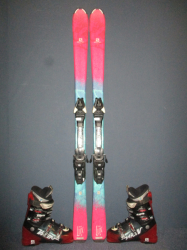 SALOMON THE LUX 150cm + Lyžiarky 27cm, VÝBORNÝ STAV