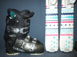 ROSSIGNOL TERRAIN 128cm + Lyžiarky 24,5cm 