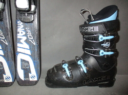 Juniorské lyže DYNAMIC VR 07 120cm + Lyžiarky 24,5cm, VÝBORNÝ STAV