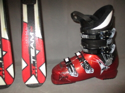Juniorské lyže TECNO PRE XT 130cm + Lyžiarky 25,5cm, SUPER STAV
