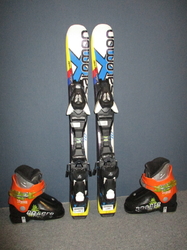 Detské lyže SALOMON X-RACE 70cm + Lyžiarky 16cm, SUPER STAV