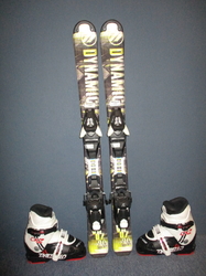 Detské lyže DYNAMIC VR 07 90cm + Lyžiarky 19,5cm, VÝBORNÝ STAV