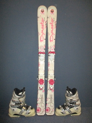 Juniorské lyže DYNASTAR STARLETT 120cm + Lyžiarky 24,5cm, VÝBORNÝ STAV