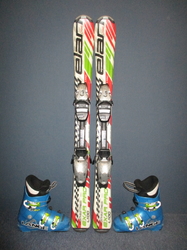 Detské lyže ELAN EXAR PRO 100cm + Lyžiarky 19,5cm, VÝBORNÝ STAV