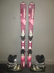 SALOMON LUX Jr 22/23 120cm + Lyžáky 24,5cm