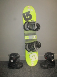 BURTON LTR 100cm + vázání + snb boty 22cm