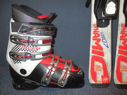 Juniorské lyže DYNAMIC VR 07 120cm + Lyžiarky 24,5cm, SUPER STAV