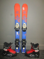 SALOMON QST MAX Jr 80cm + Lyžáky 18,5cm