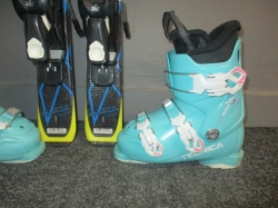 SALOMON X-RACE 100cm + Lyžáky 21,5cm