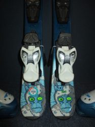 Detské lyže K2 INDY 76cm + Lyžiarky 17,5cm, SUPER STAV