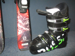 SALOMON Q-MAX Jr 120cm + Lyžiarky 23,5cm