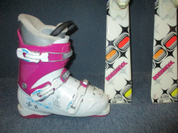 ROSSIGNOL DIVA 130cm + Lyžiarky 24,5cm