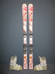 Juniorské lyže ROSSIGNOL FUN GIRL 150cm + Lyžiarky 26,5cm, VÝBORNÝ STAV