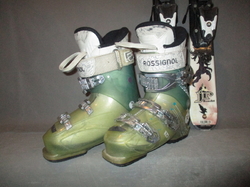 Juniorské lyže ROSSIGNOL BANDIT Jr 118cm + Lyžiarky 23,5cm, VÝBORNÝ STAV