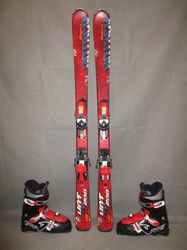 Juniorské lyže NORDICA HOTROD 130cm + Lyžiarky 25,5cm, VÝBORNÝ STAV