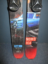 Juniorské freestyle lyže NORDICA THE ACE 148cm, VÝBORNÝ STAV