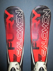 Detské lyže SALOMON FURY 70cm + Lyžiarky 17,5cm, SUPER STAV