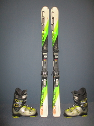 Carvingové lyže ELAN EXPLORE 150cm + Lyžiarky 28cm, SUPER STAV