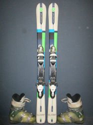 Juniorské lyže DYNASTAR SLIDER Jr 128cm + Lyžiarky 25,5cm, VÝBORNÝ STAV