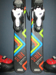 Juniorské lyže DYNASTAR SLIDER Jr 128cm + Lyžiarky 25,5cm, VÝBORNÝ STAV