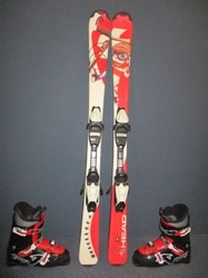 Juniorské lyže HEAD DIDIER CUCHE 127cm + Lyžiarky 26,5cm, SUPER STAV