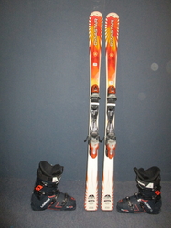 Juniorské lyže DYNASTAR CHAM TEAM 150cm + Lyžiarky 28,5cm, VÝBORNÝ STAV