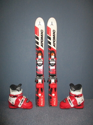 Detské lyže ATOMIC RACE 5 80cm + Lyžiarky 17,5cm, VÝBORNÝ STAV