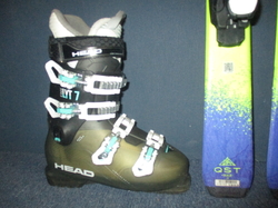 SALOMON QST MAX Jr 130cm + Lyžáky 25,5cm