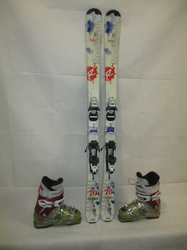 Juniorské lyže ROSSIGNOL BANDIT 130cm + Lyžiarky 24,5cm, VÝBORNÝ STAV