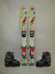 Detské lyže ROXY LOVE 80cm + Lyžiarky 16,5cm, VÝBORNÝ STAV