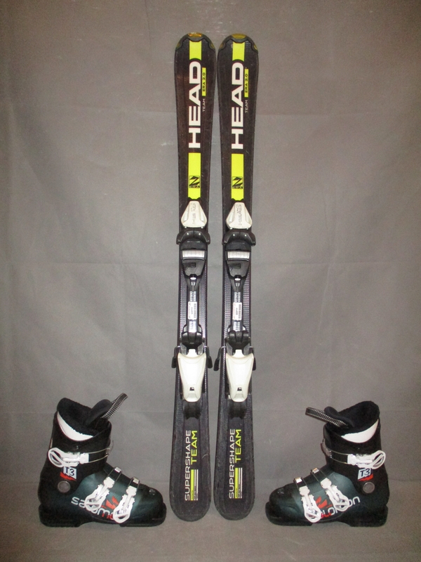 Juniorské lyže HEAD SUPERSHAPE 117cm + Lyžiarky 23,5cm, VÝBORNÝ STAV