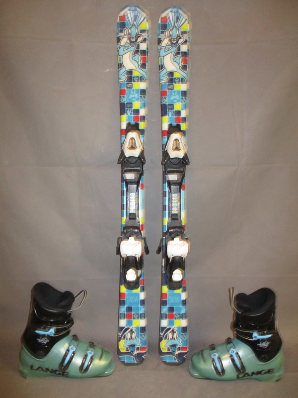 Dětské carvingové lyže TECNO PRO SNOW 110cm+BOTY 22,5cm, SUPER STAV