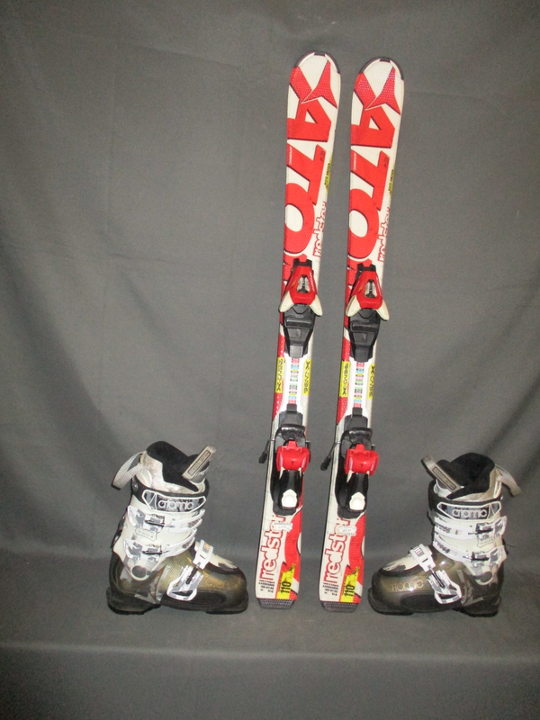 Detské lyže ATOMIC REDSTER 110cm + Lyžiarky 22,5cm, SUPER STAV