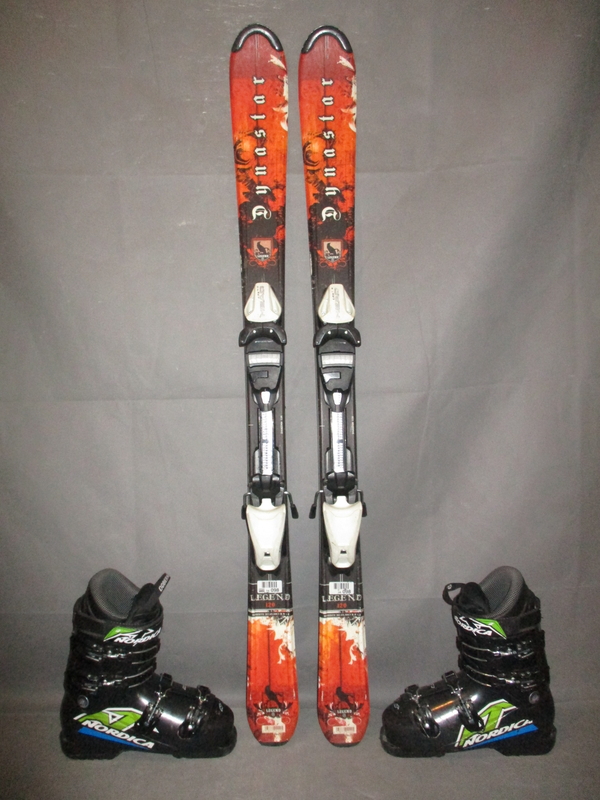 Juniorské lyže DYNASTAR LEGEND 120cm + Lyžiarky 24,5cm, SUPER STAV