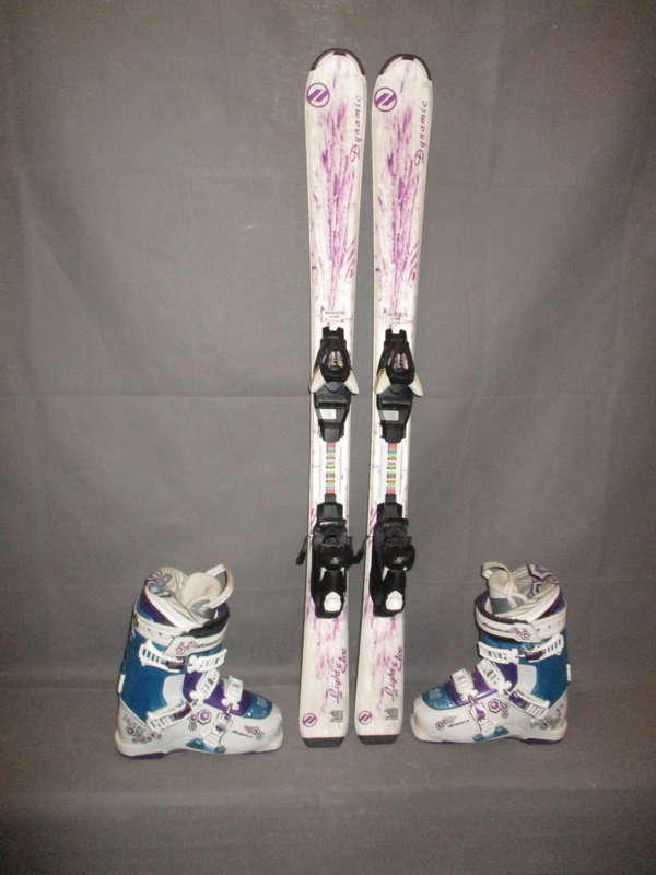 Juniorské lyže DYNAMIC LIGHT ELVE 120cm + Lyžiarky 24,5cm, SUPER STAV